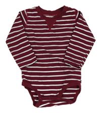 Vínovo-bílé pruhované body