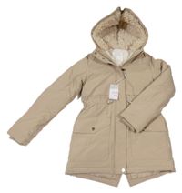 Nové - Písková šusťáková zimní parka s kapucí Primark