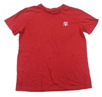 Červené tričko s výšivkou River Island