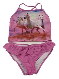 Růžové tankini s koníky Yigga