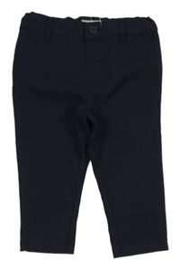 Nové - tmavomodré vzorované společenské kalhoty Primark