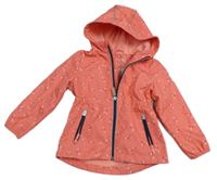 Korálová vzorovaná softshellová bunda s kapucí C&A