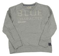 Šedá melírovaná mikina s nápisem 