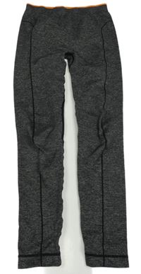 Šedo-černé melírované thermo spodní kalhoty Yigga