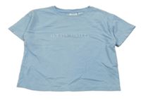 Světlemodré tričko s nápisem Zara