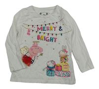 Bílé triko s Pepppou a nápisem 