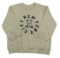 Smetanová mikina s nápisem a medvědem H&M