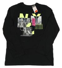 Nové - černé triko s potiskem Primark