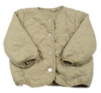 Béžová prošívaná lehce zateplená bunda 