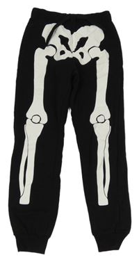 Černé tepláky s kostrou H&M