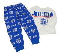 Nové - Modro-bílé pyžamo s erby - England 
