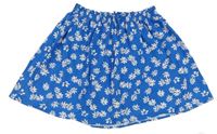 Modro-bílá květovaná kolová sukně H&M