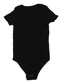 Černé žebrované body shein