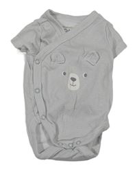 Bílo-šedé pruhované zavinovací body s medvědem C&A