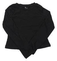 Černé crop triko H&M