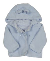 Světlemodrý podšitý propínací svetr s kapucí Mothercare