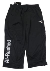 Nové - černé sportovní crop tepláky 