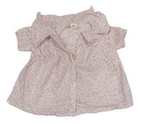 Světlerůžová květovaná lehká halenka H&M