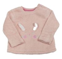 Růžová plyšová mikina s čumákem Primark
