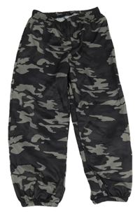 Černo-šedé army lehké kalhoty 