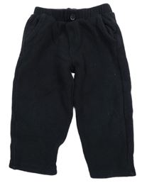 Tmavomodré teplákové kalhoty Zara