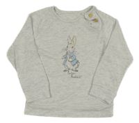 Světlešedý melírovaný svetr s králíčkem George