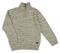 Šedý melírovaný svetr H&M