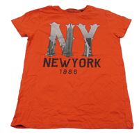 Červené tričko s nápisy Rebel