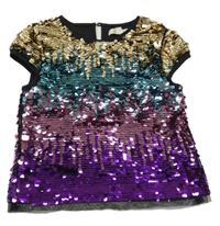 Barevné tričko s flitry Primark