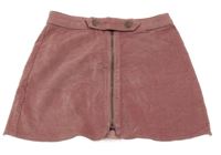 Nové - Starorůžová manšestrová sukně Zara