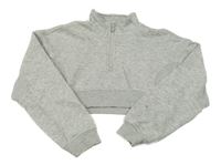 Světlešedá crop mikina Primark