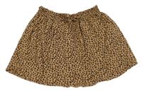Hnědo-černá sukně s leopardím vzorem H&M