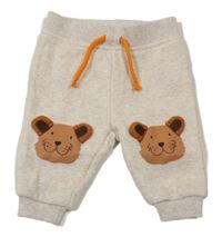 Béžové zateplené tepláky s medvídky Primark