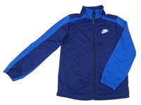 Tmavomodro-modrá propínací sportovní mikina s logem Nike