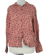 Dámská růžová vzorovaná halenka H&M