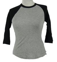 Dámské šedo-černé triko H&M