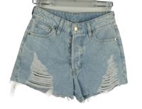 Dámské světlemodré riflové kraťasy s prošoupáním H&M