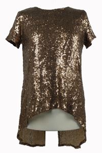 Dámská bronzová flitrová halenková tunika Red&Royal