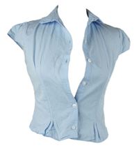 Dámská světlemodrá crop halenka Bershka 