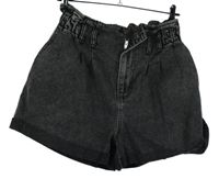 Dámské černé volné riflové kraťasy Denim 