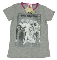 Šedé tričko s potiskem One Direction 