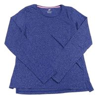 Tmavomodré melírované triko H&M