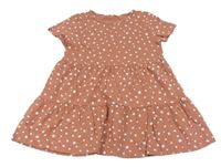 Starorůžové bavlněné šaty s flíčky H&M