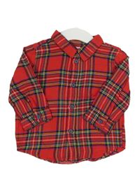 Červeno-barevná kostkovaná košile H&M