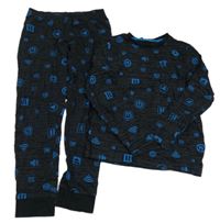 Černo-šedé vzorované pyžamo C&A