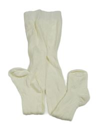 Bílé vzorované punčoháče