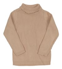 Světlerůžový žebrovaný svetrový rolák George 