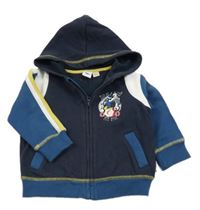 Tmavomodro-bílá propínací mikina s kačerem Donaldem a kapucí Disney