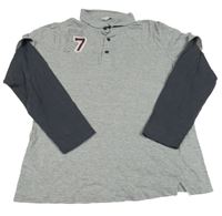 Šedé polo triko s číslem TCM