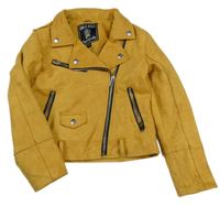 Hořčicová semišová jarní bunda C&A